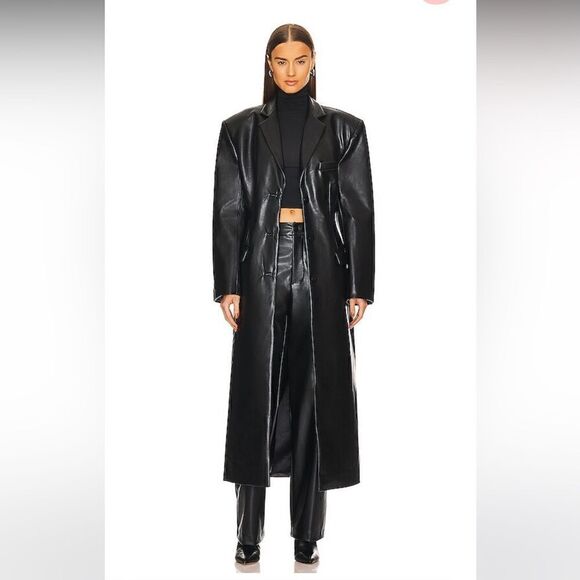 NWT Helsa Waterbased Faux Leather Cargo Pant in Black - Picture 5 of 13